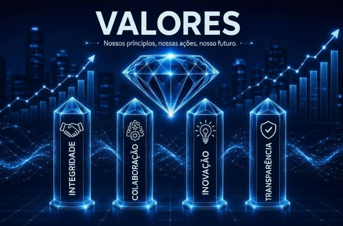 Pessoas unidas representando valores corporativos